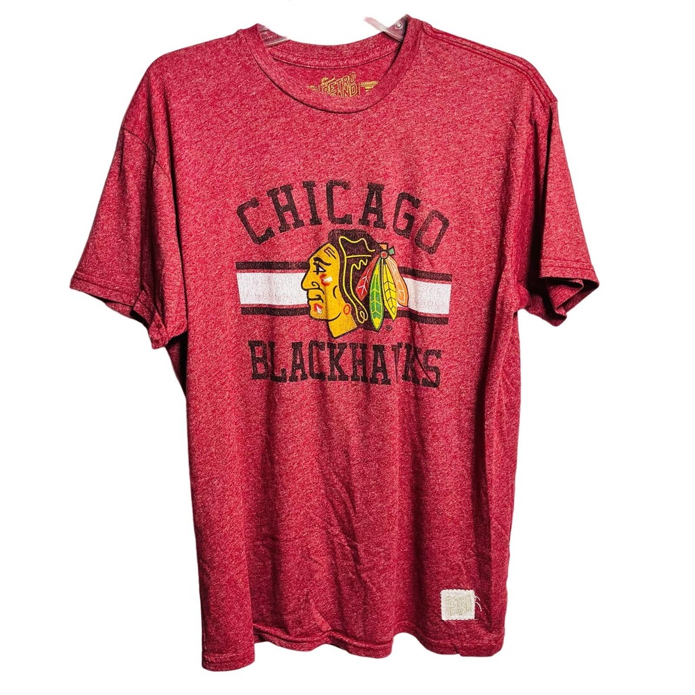 Chicago Blackhawks T-Shirt Size Large Retro Brand NHL Hockey